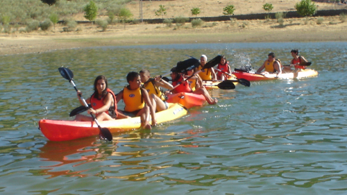 Actividad kayak lago